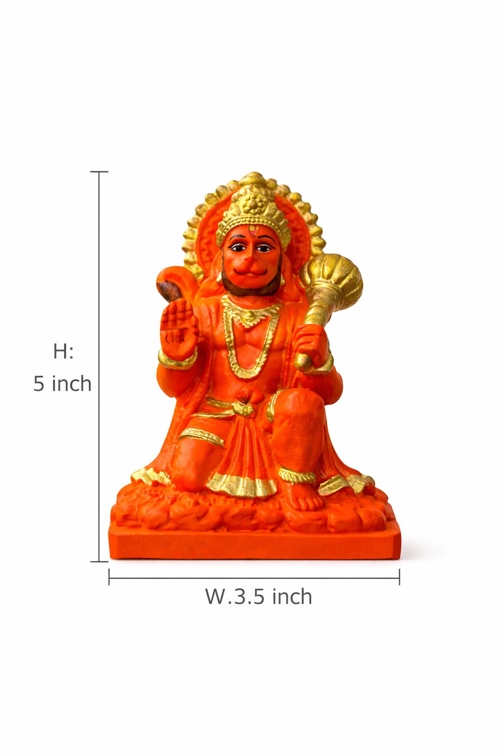 Sindoori Hanuman idol in Marble Dust