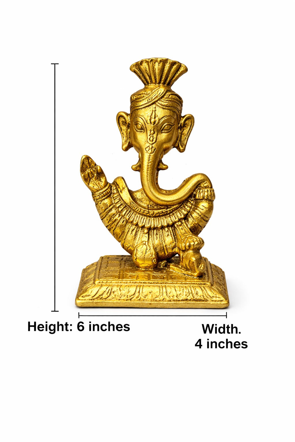 Golden Finish Ganesh Idol