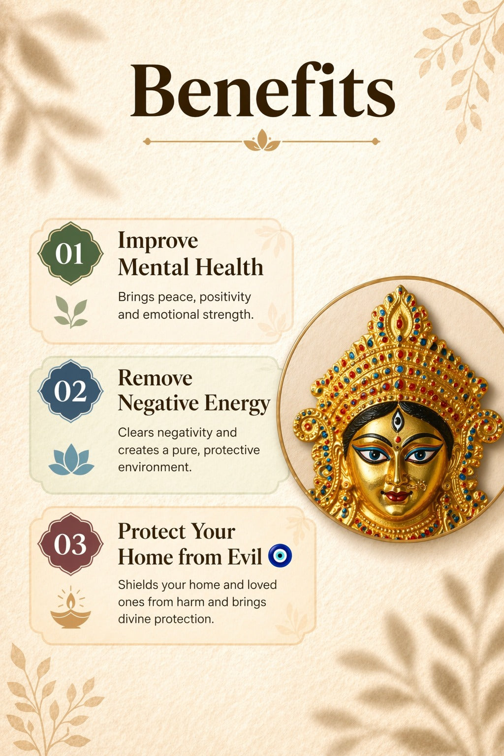 Durga Face Premium Wall Hanging