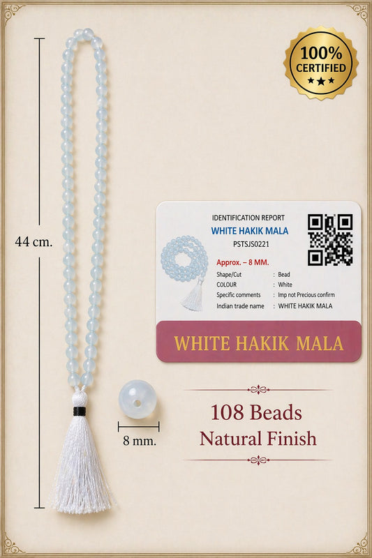 White Hakik Premium Mala