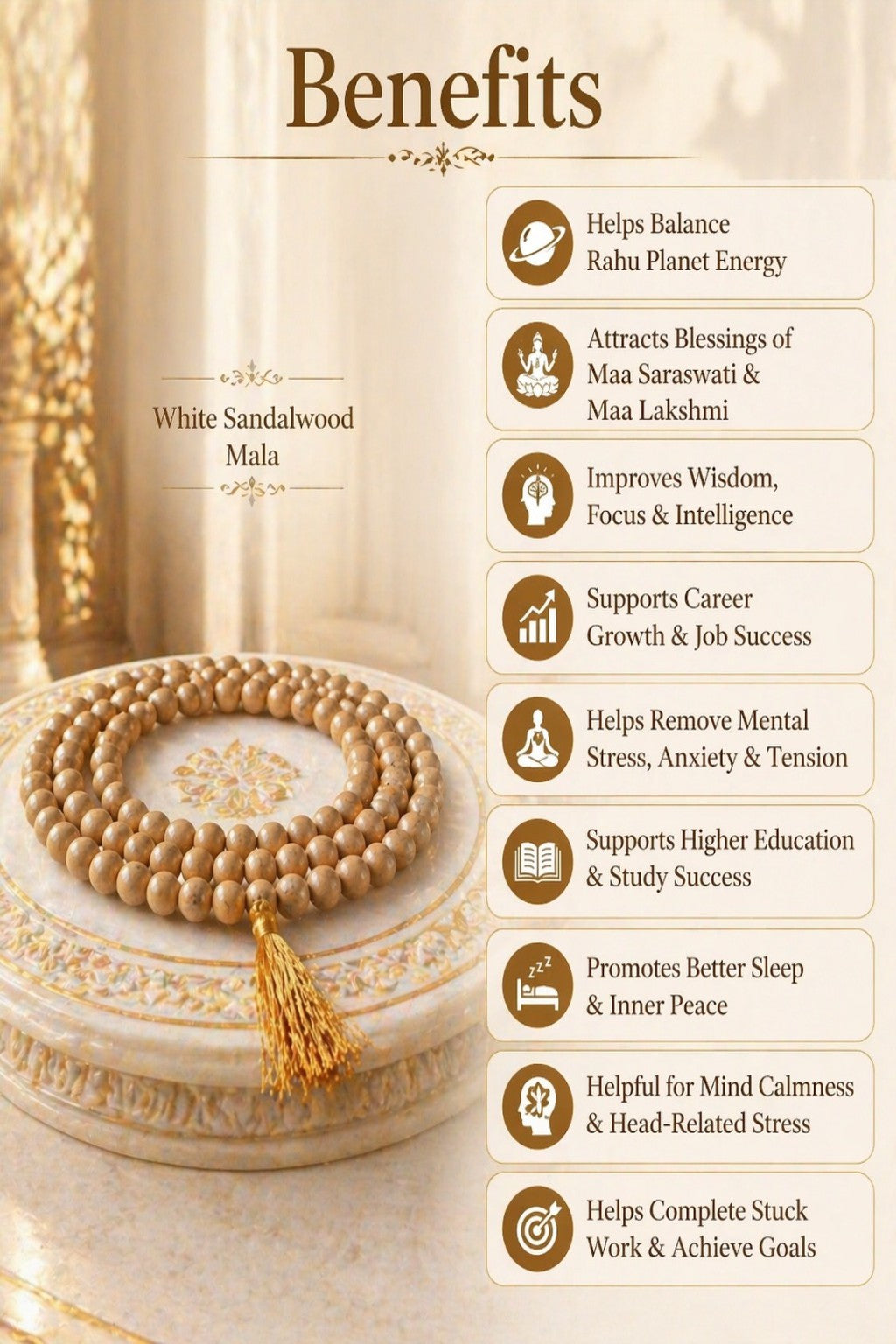 Sandalwood Mala Authentic and Certified