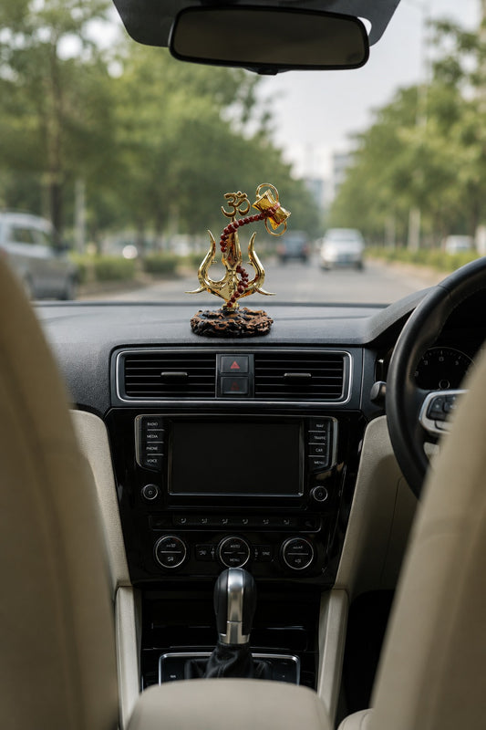 Shiva Trishul Damru Car Dashboard