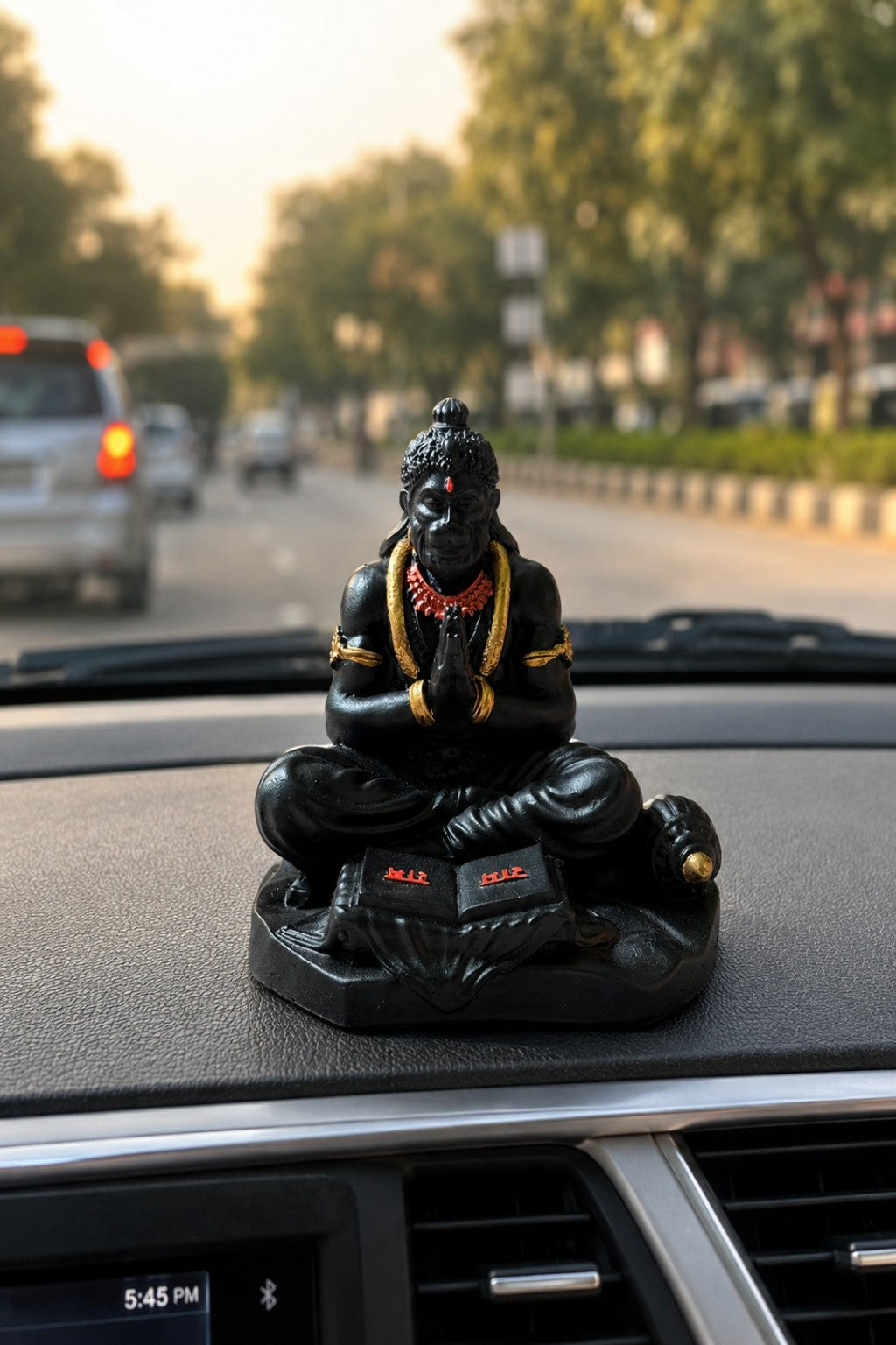 Black Hanuman Car Dashboard