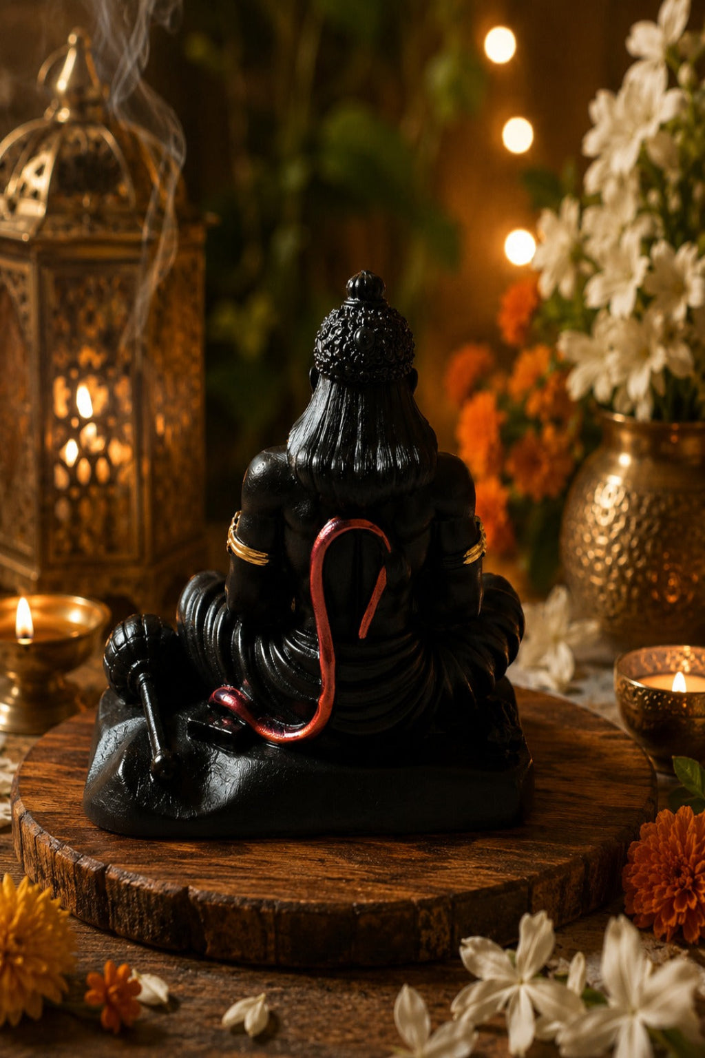 Black Hanuman Car Dashboard