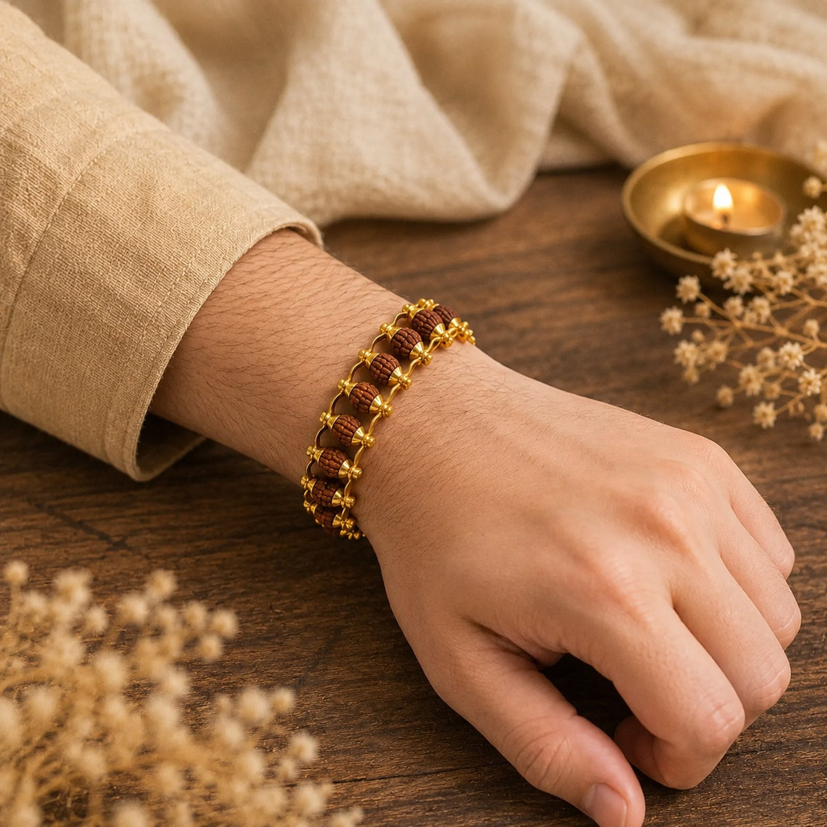 5 Mukhi Rudraksha Bracelet – Natural Certified Rudraksha