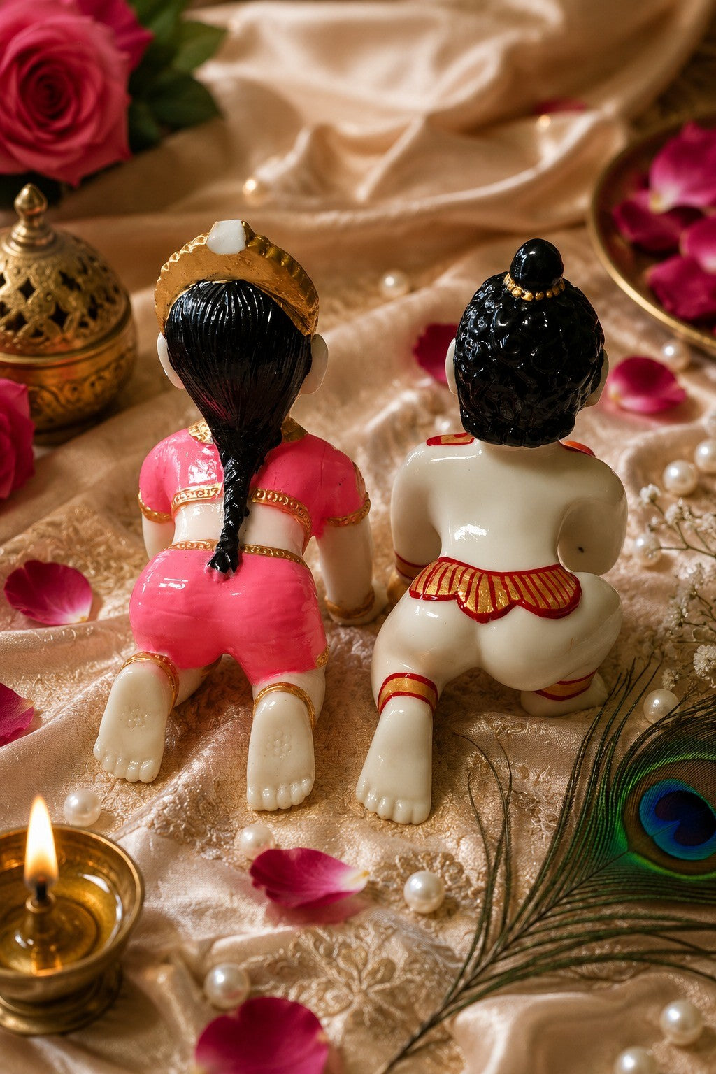 Baby Radha Krishna Idol Pair