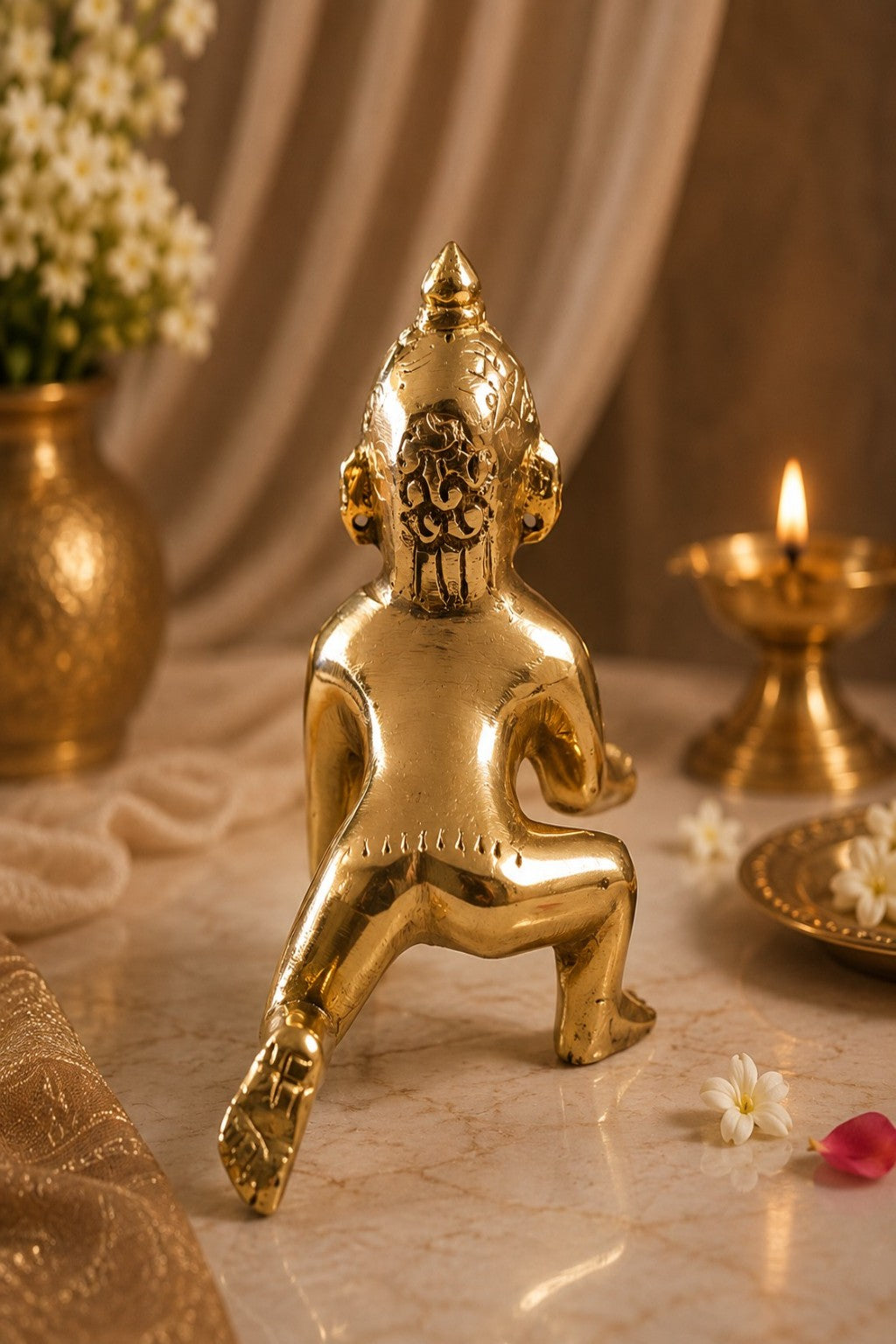 Pure Brass Laddu Gopal Idol 5 Inch
