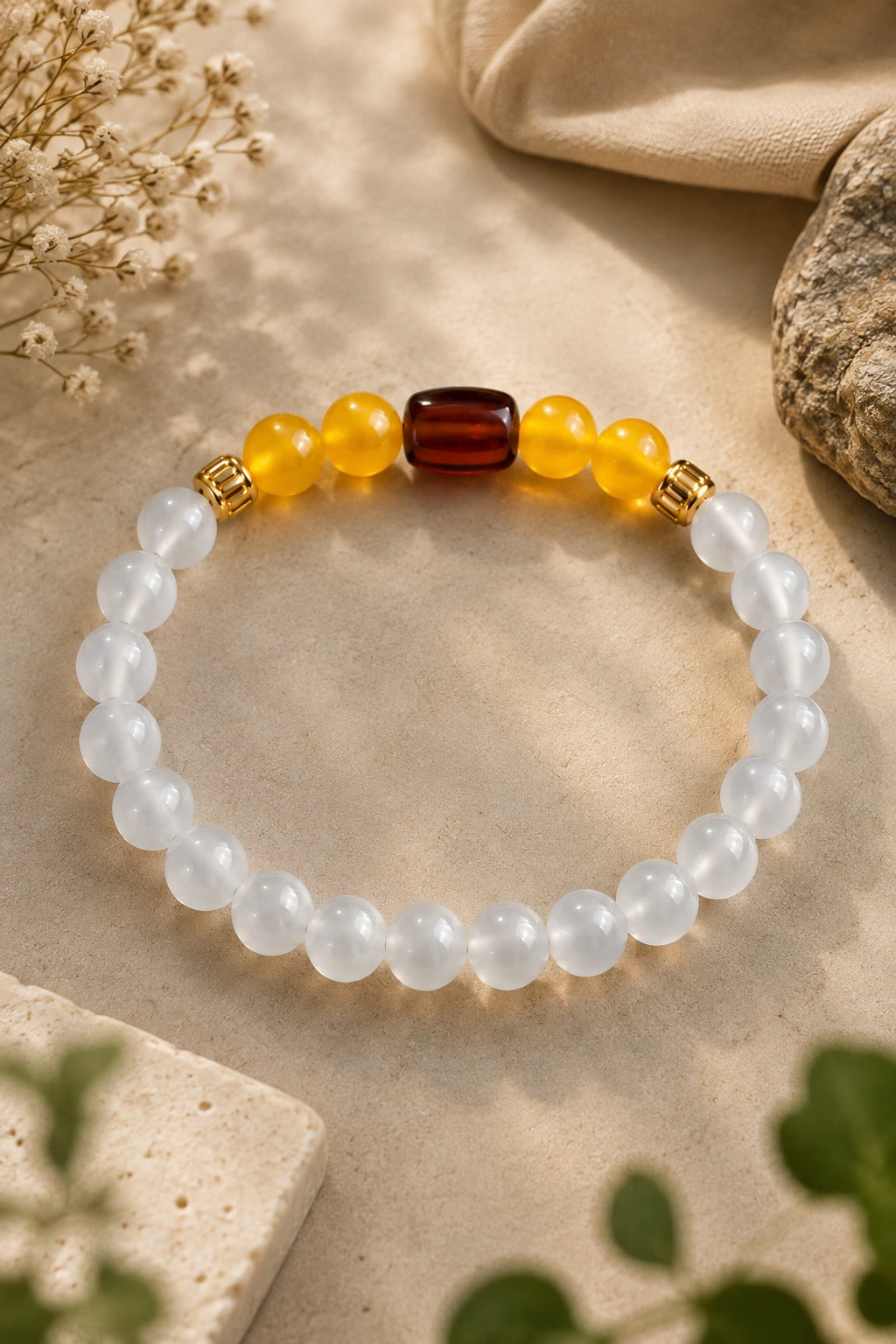 Aries (Mesh Rashi) Natural Stone Bracelet