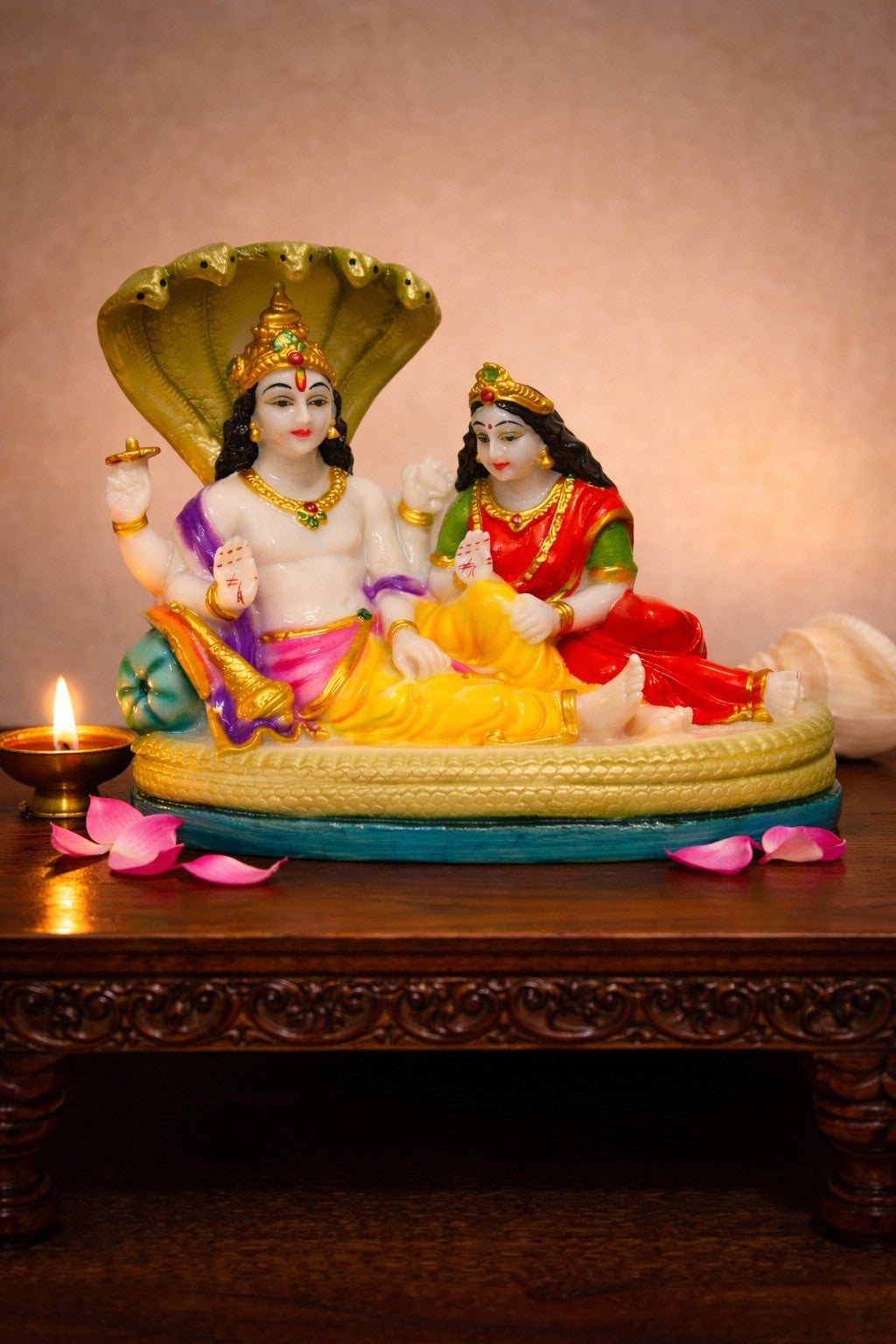 Lord Vishnu &  Lakshmi Idol | 6.5 Inch
