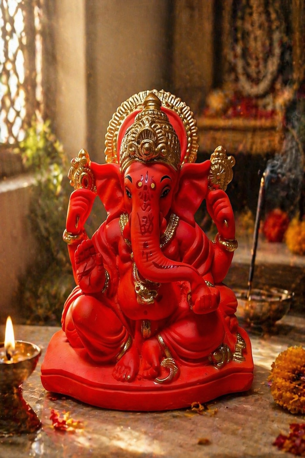 Sindoori Ganesh Ji Idol | 5 Inch