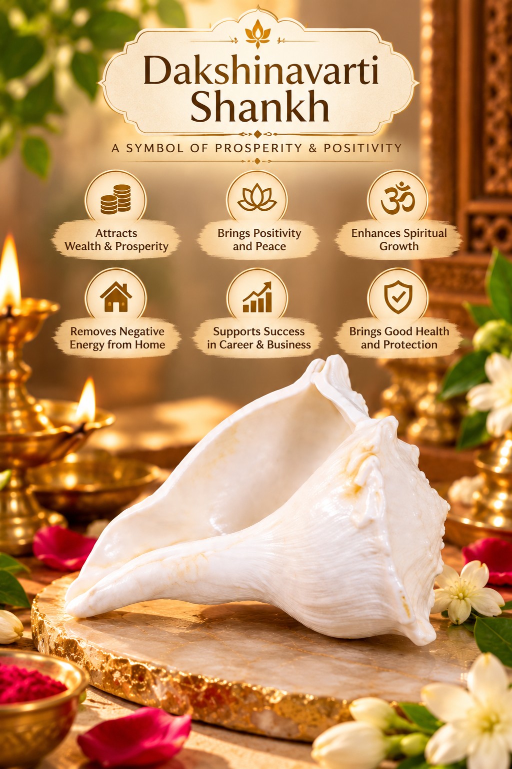 Dakshinavarti Shankh – Symbol of Prosperity & Positivity