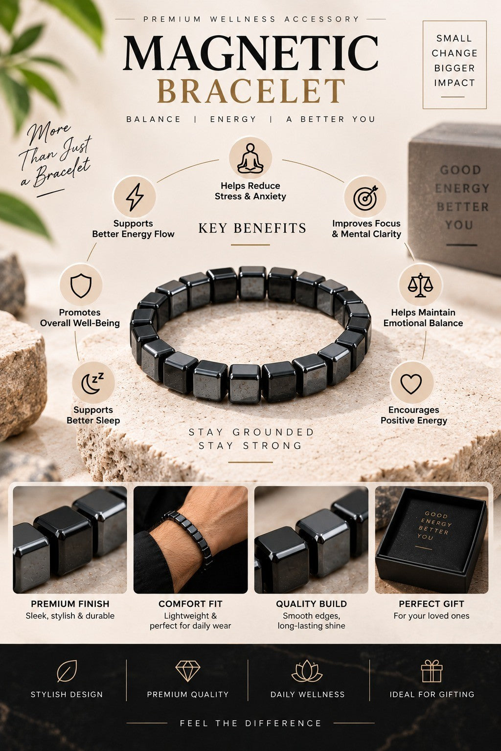 Natural Magnetic Bracelet