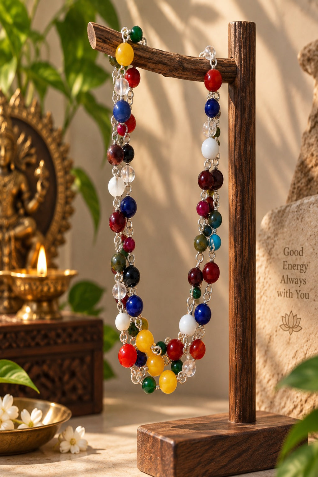 Natural Navratna Mala | 9 Gems for Balance, Protection