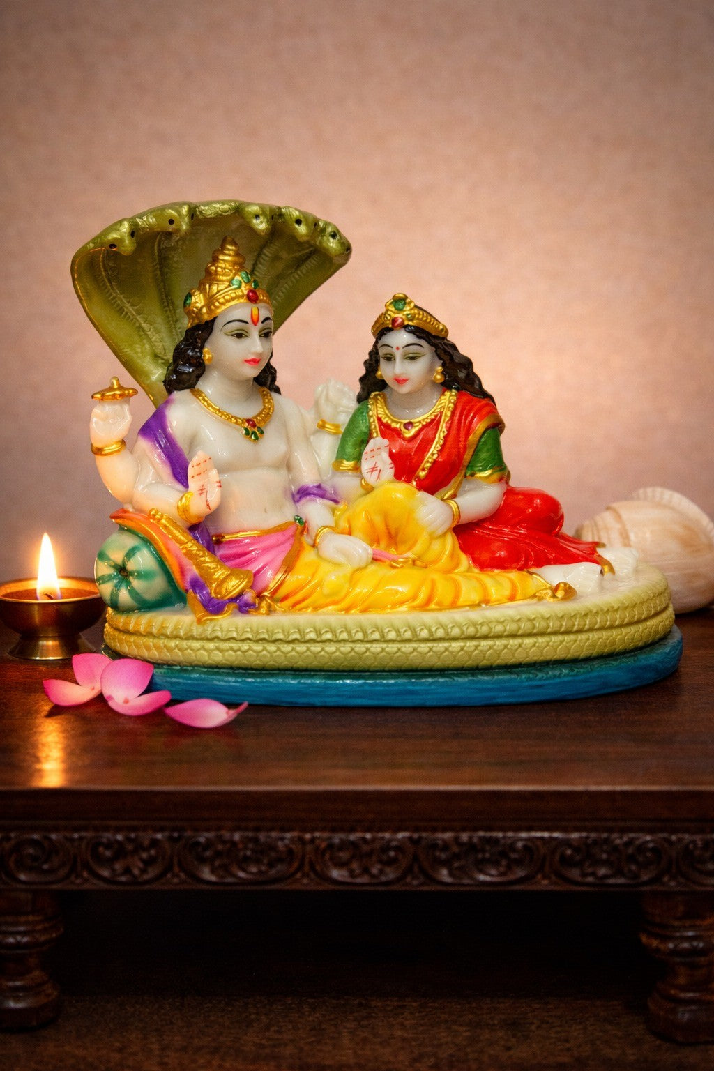 Lord Vishnu &  Lakshmi Idol | 6.5 Inch