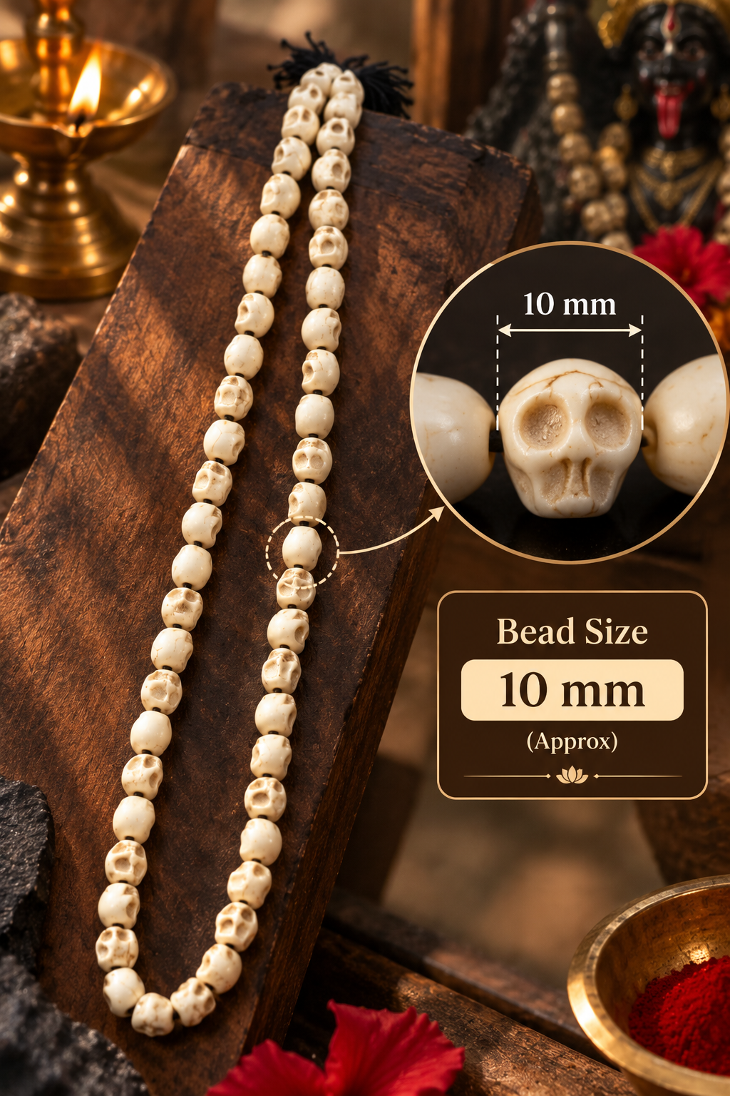 Mundmala Skull | 52-54 Beads