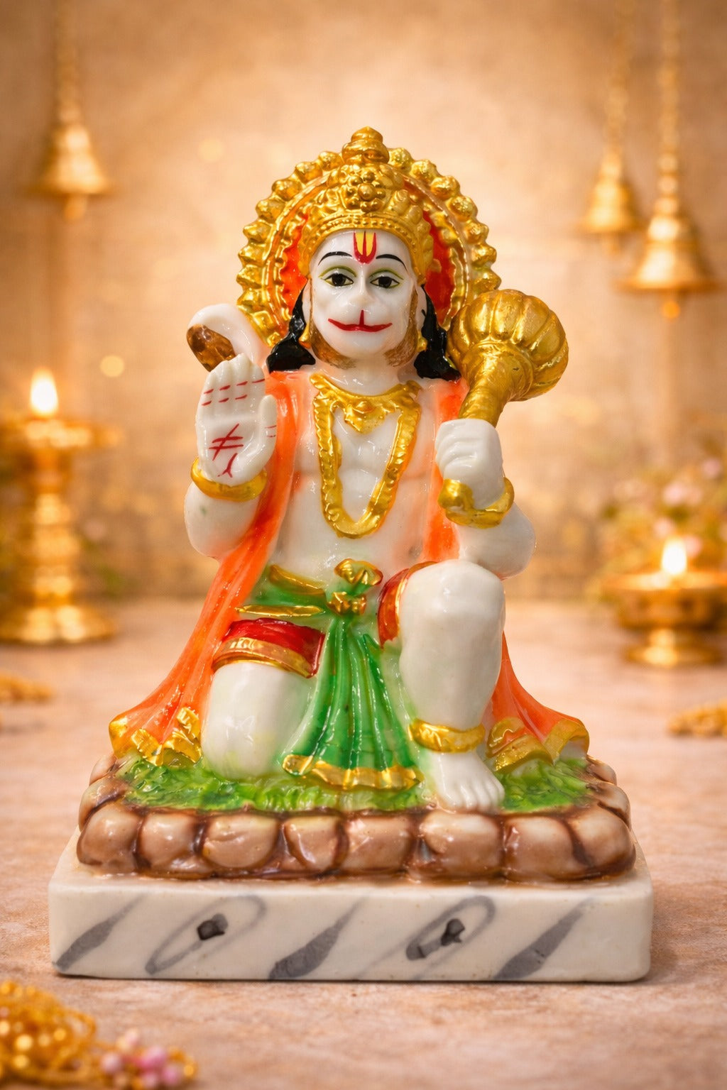 Hanuman Idol in Marble Dust