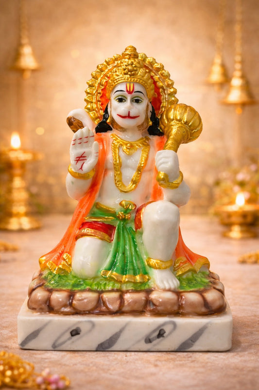 Hanuman Idol in Marble Dust