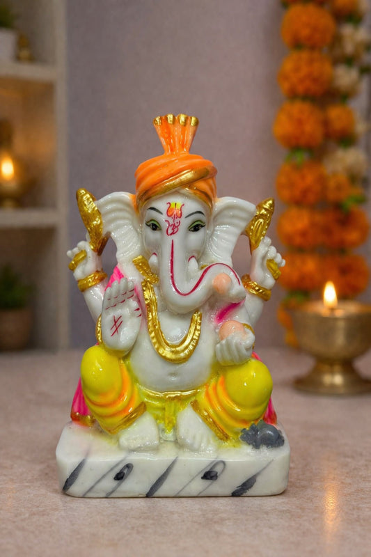 Lord Ganesha Idol in Marble Dust