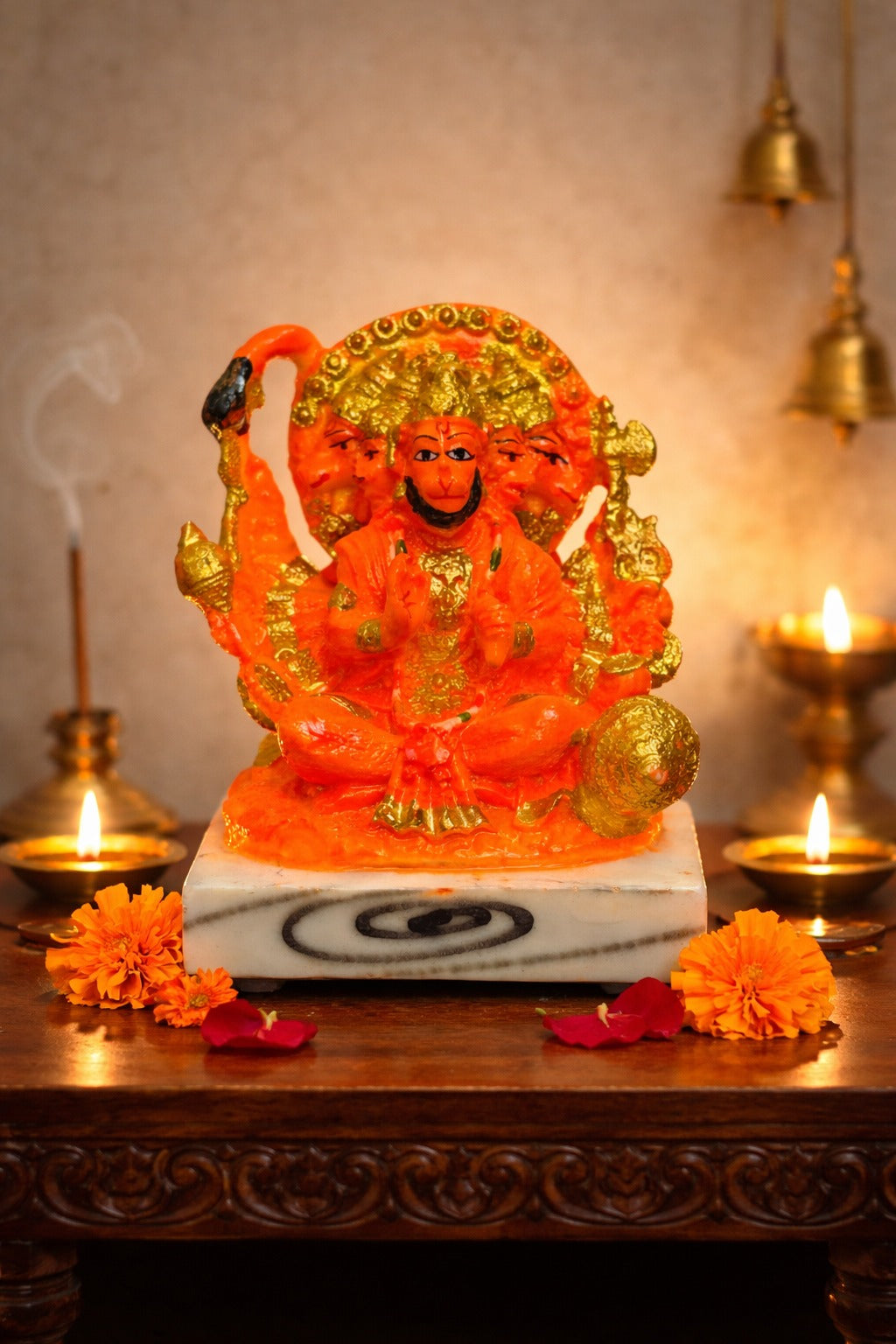 Panchmukhi Hanuman Marble Dust Idol