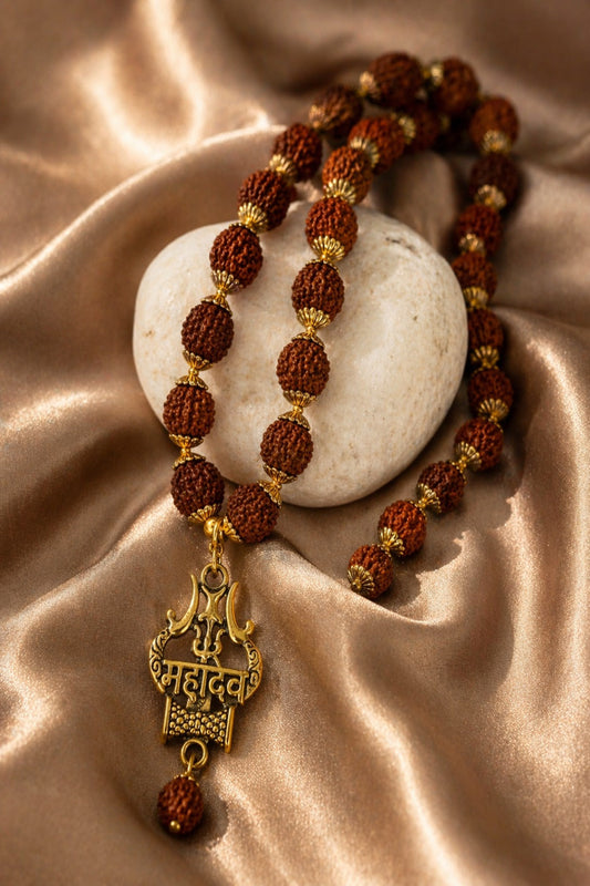 Rudraksha Mala with Mahadev Pendant