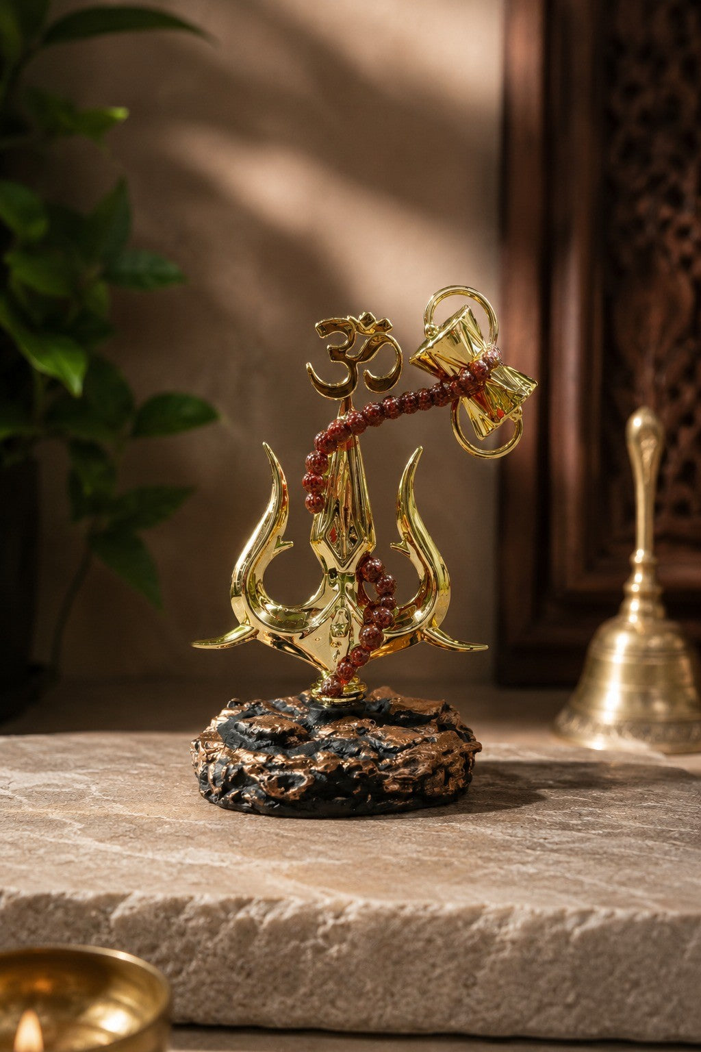 Shiva Trishul Damru Car Dashboard
