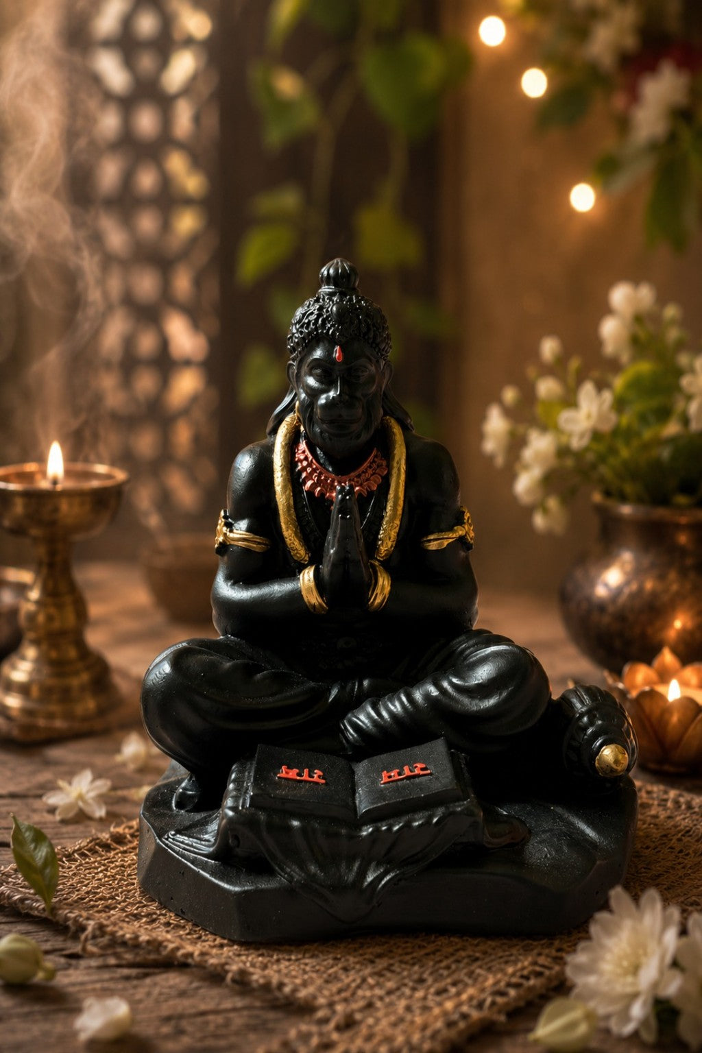 Black Hanuman Car Dashboard