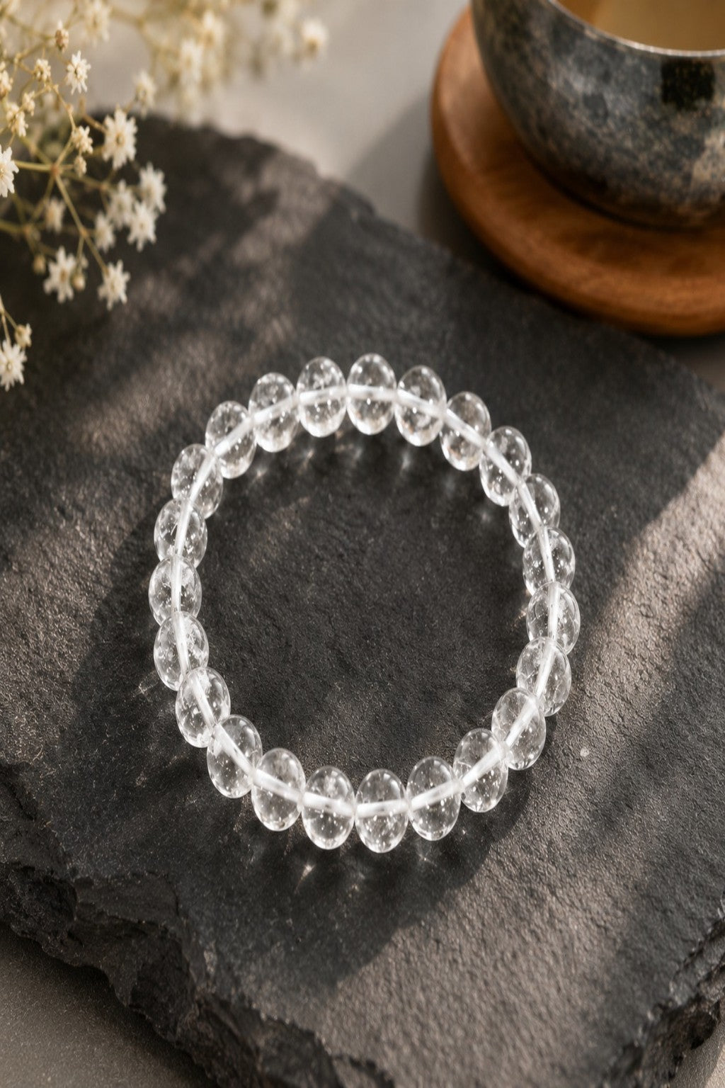 Natural Clear Quartz Crystal Bracelet