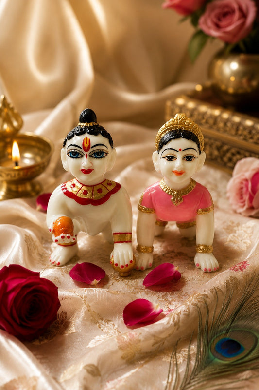 Baby Radha Krishna Idol Pair