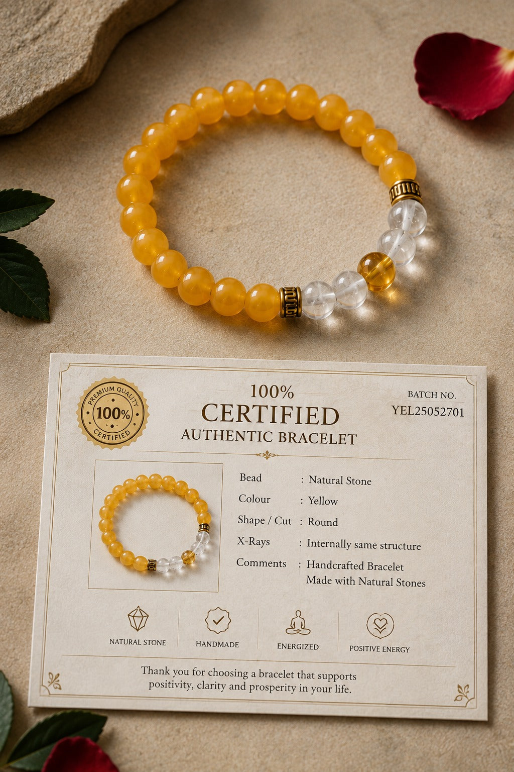 Sagittarius (Dhanu Rashi) Natural Stone Bracelet