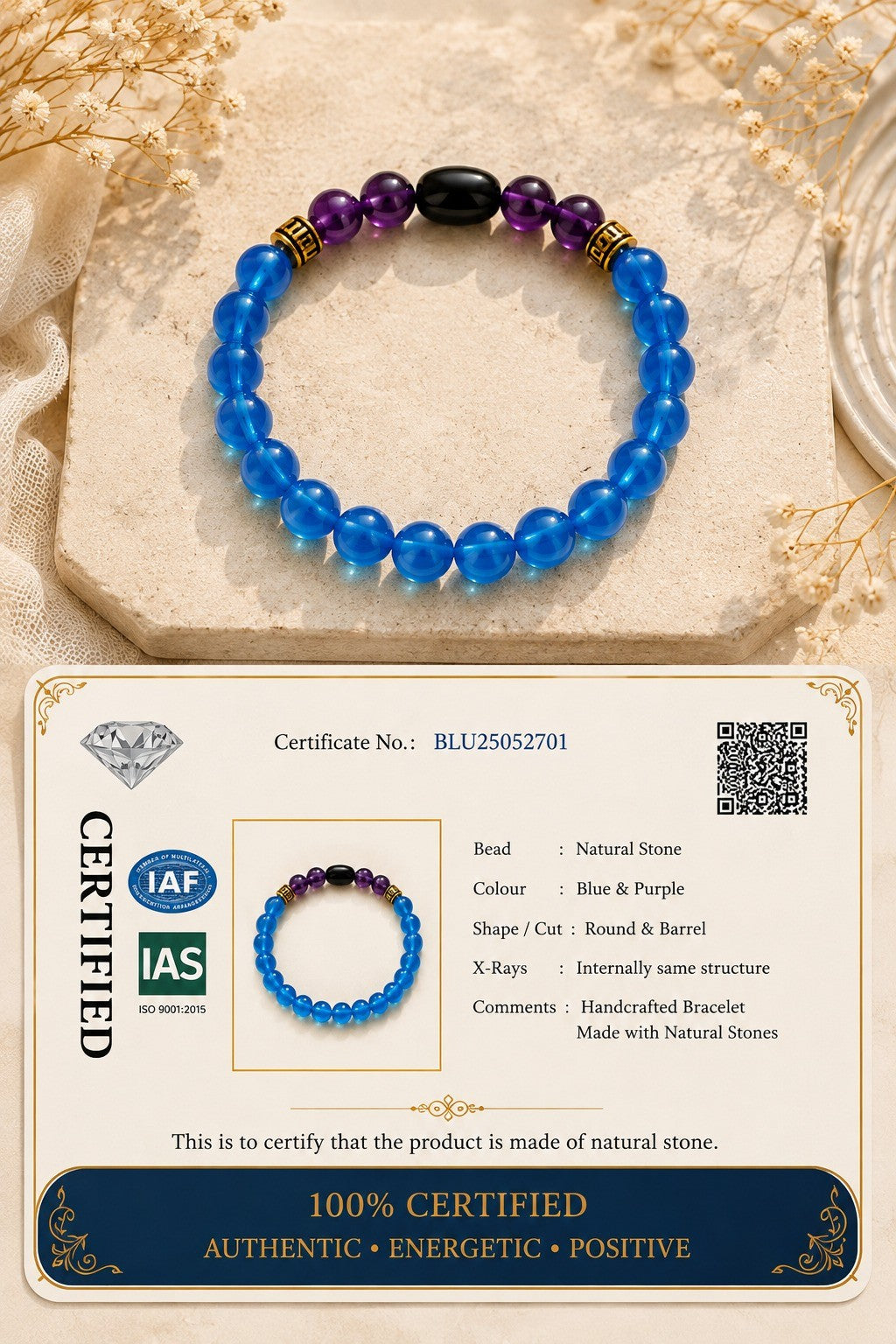 Aquarius (Kumbh) Rashi Bracelet