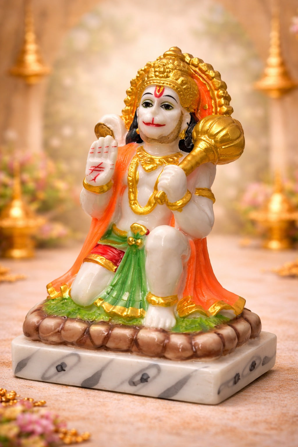 Hanuman Idol in Marble Dust