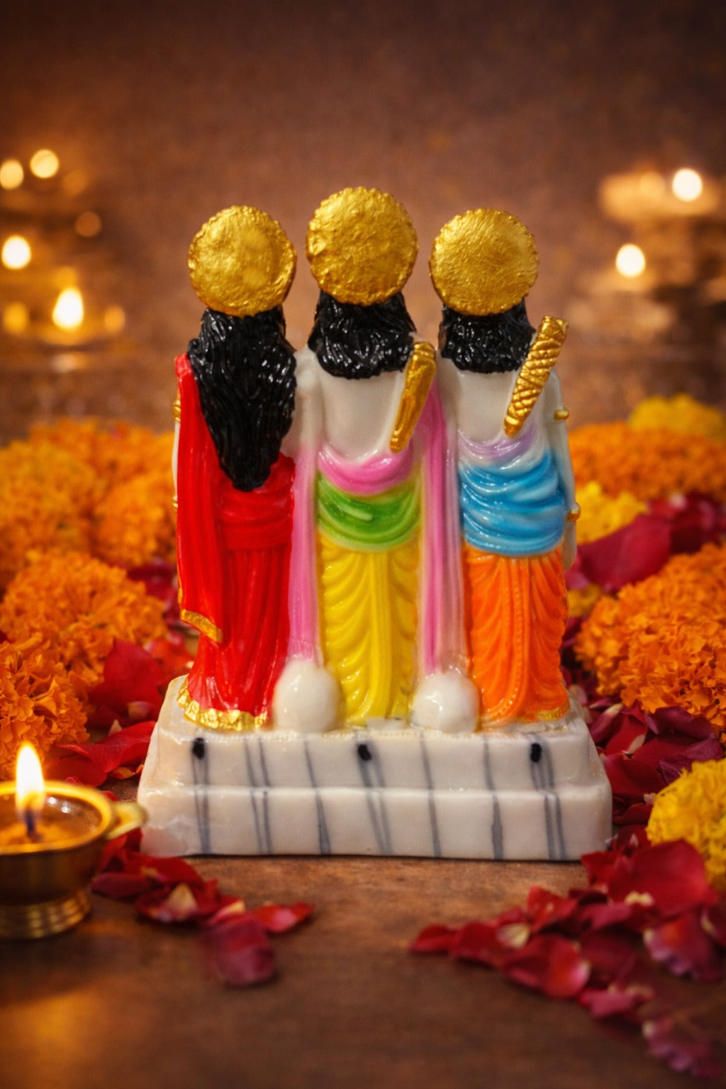 Ram Darbar Idol with Hanuman in Marble Dust