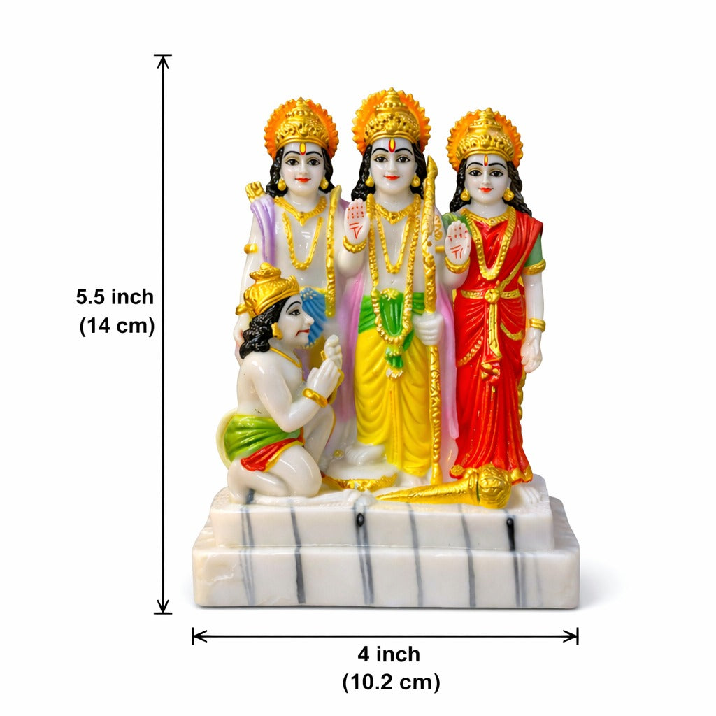 Ram Darbar Idol with Hanuman in Marble Dust