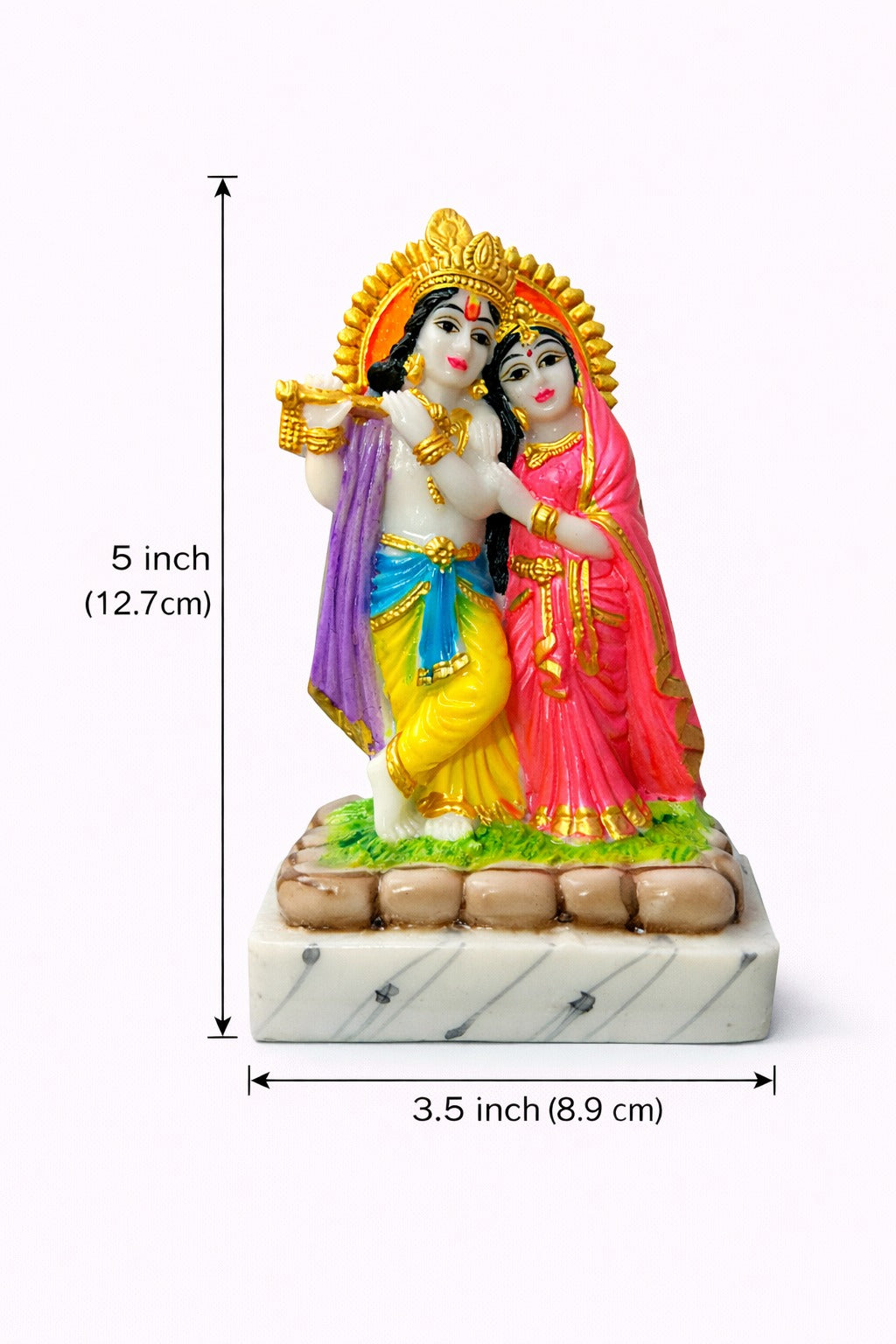 Radha Krishna Idol in Marble Dust