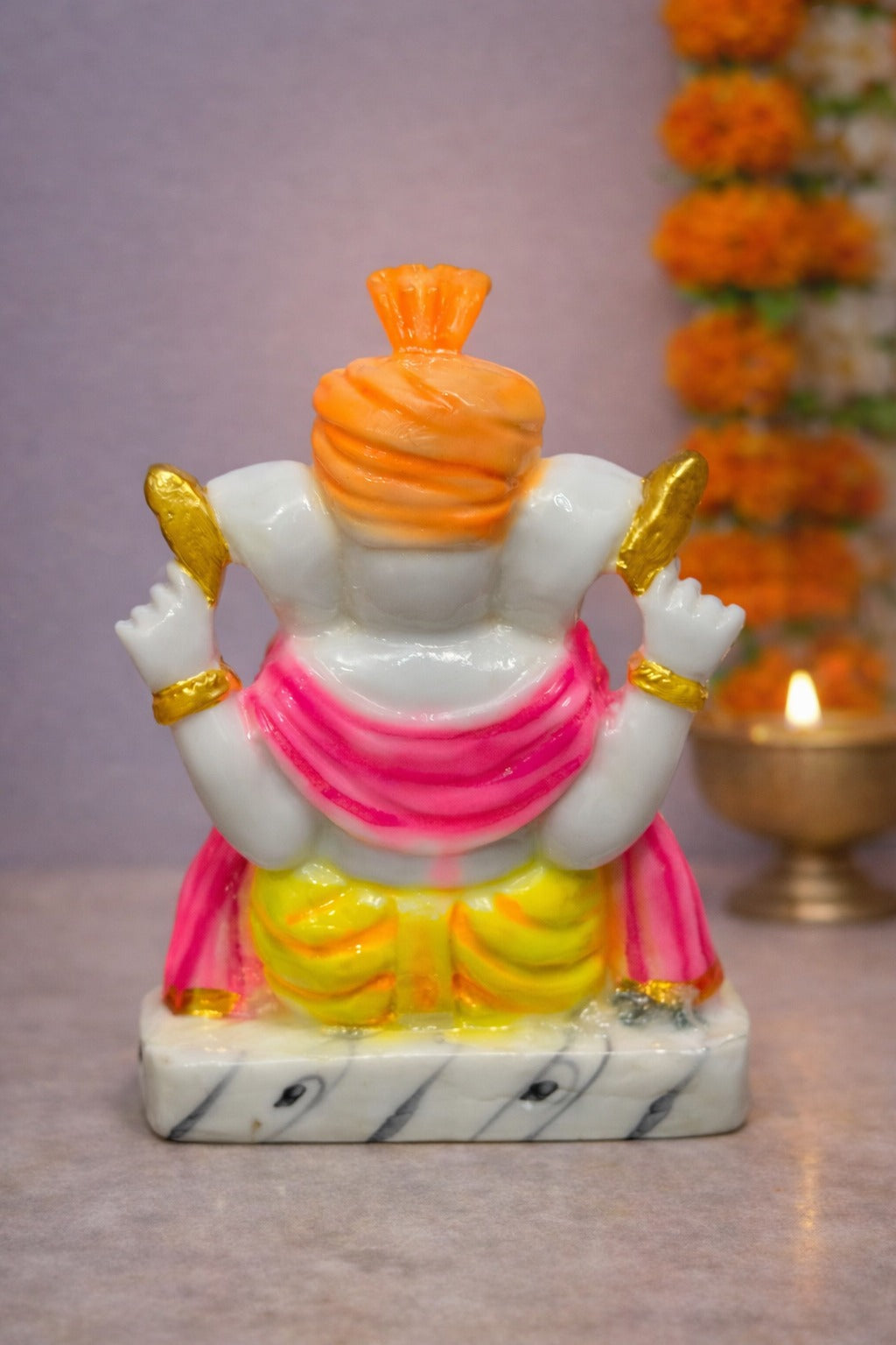 Lord Ganesha Idol in Marble Dust