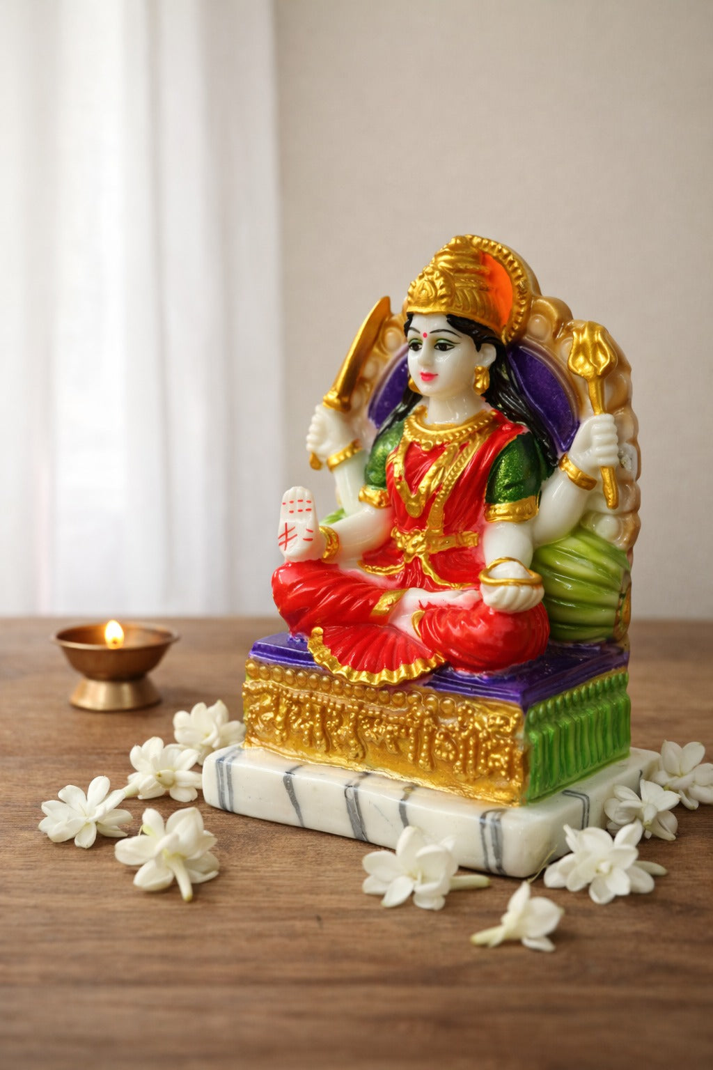 Santoshi Mata Idol in Marble Dust