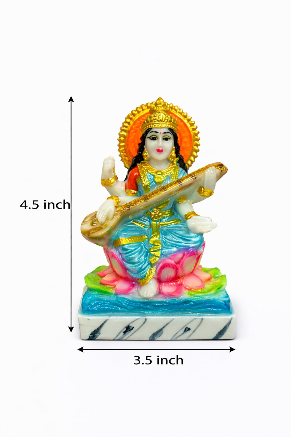 Maa Saraswati Idol in Marble Dust