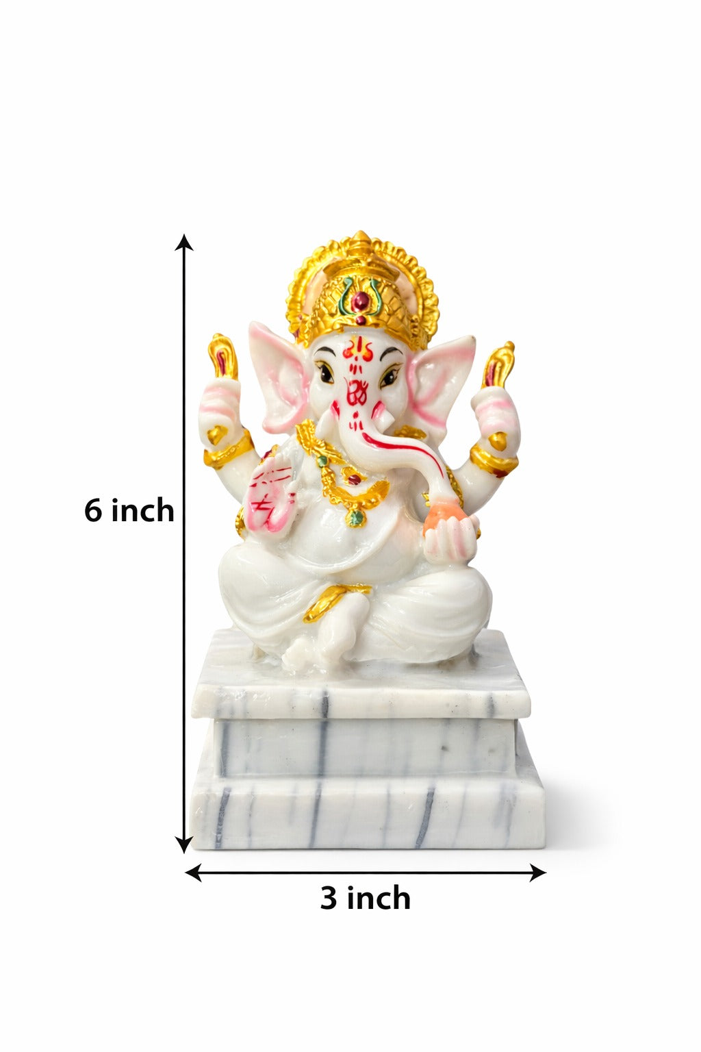Premium Lord Ganesha in Marble Dust