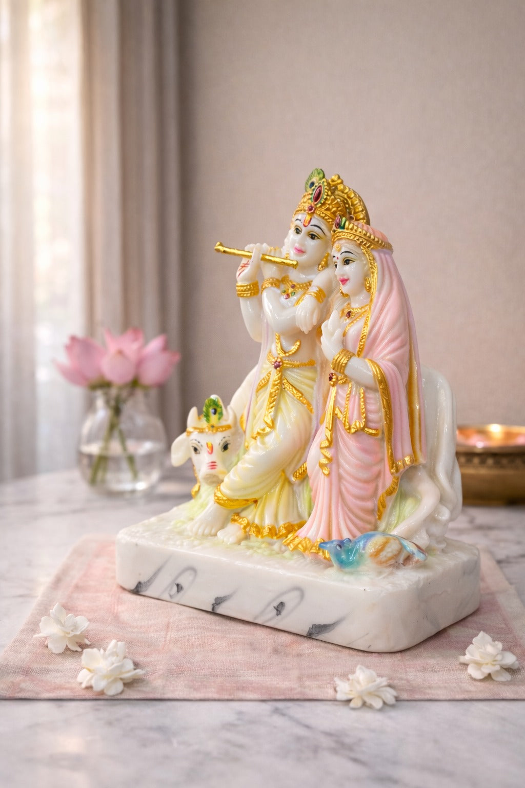 Radha Krishna Marble Dust Idol