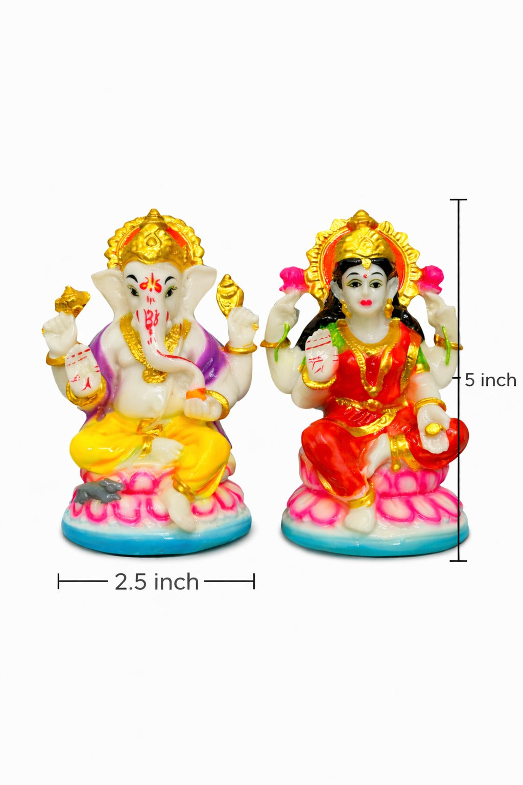 Lakshmi Ganesh Marble Dust Idol