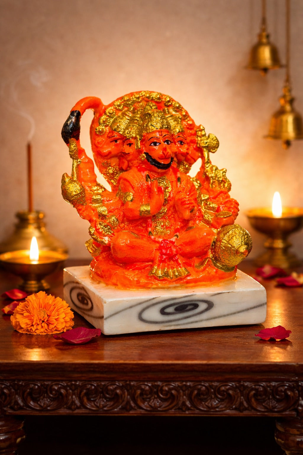 Panchmukhi Hanuman Marble Dust Idol