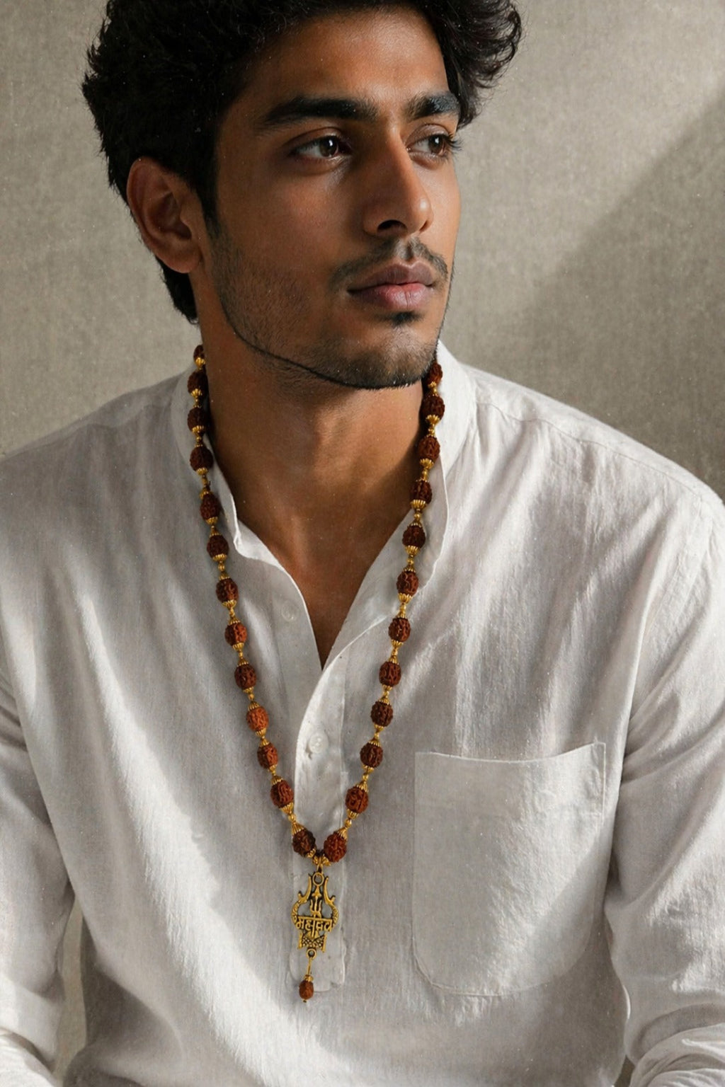 Rudraksha Mala with Mahadev Pendant