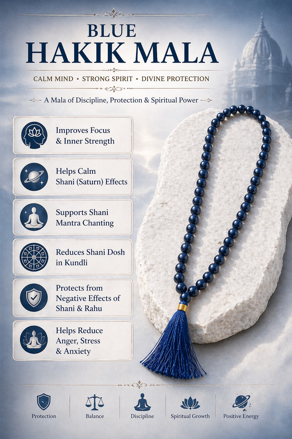 Blue Hakik Mala Original