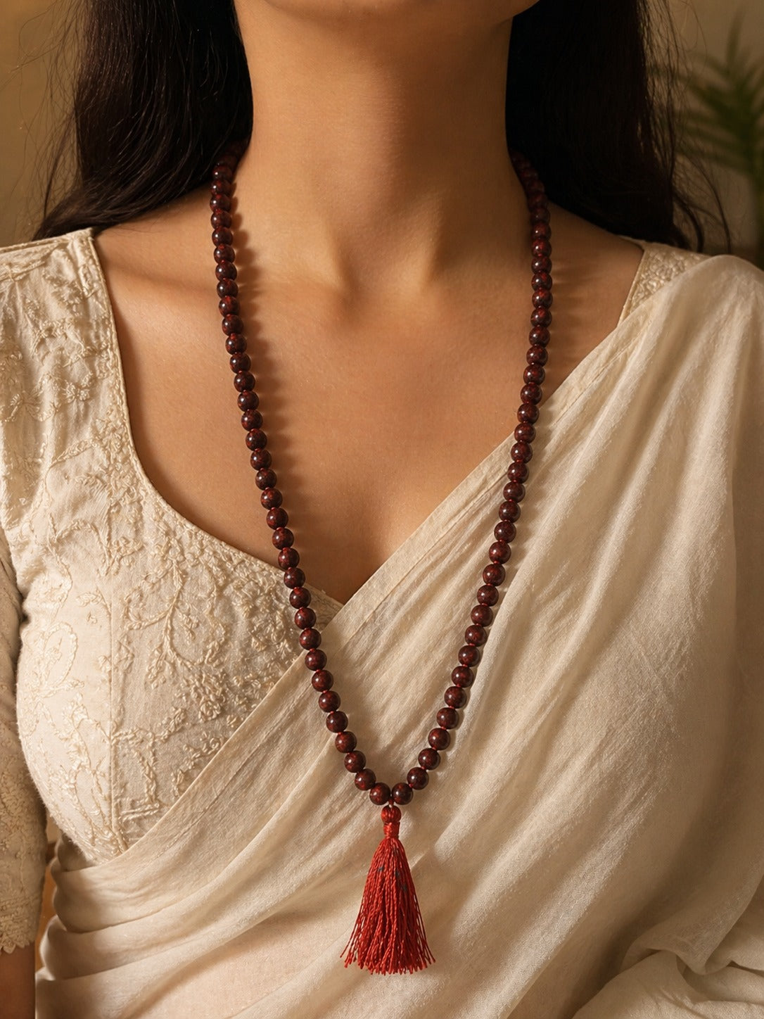 Red Sandalwood Natural Mala