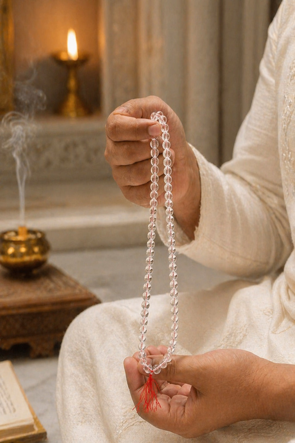 Sphatik Crystal Mala Pure Certified