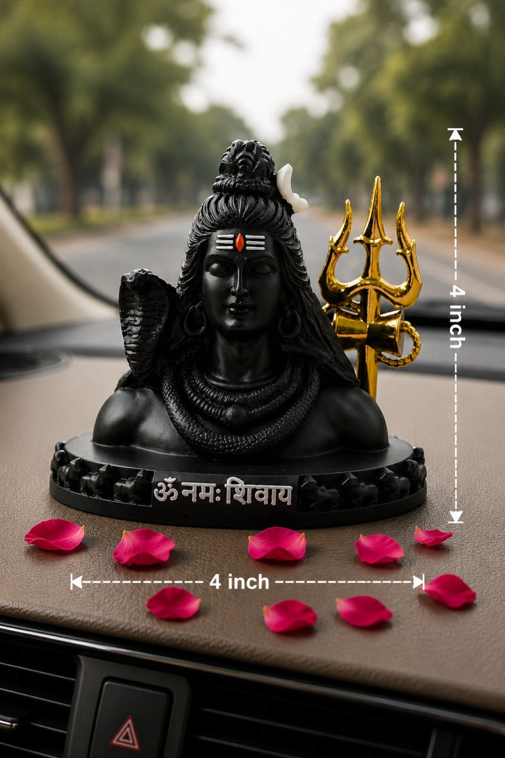 Lord Shiva with Trishul Car Dashboard