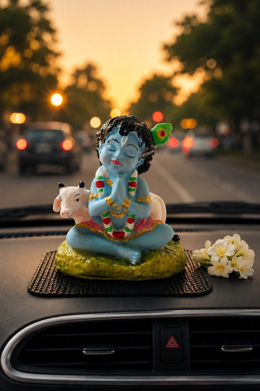 Bal Krishna car dashboard