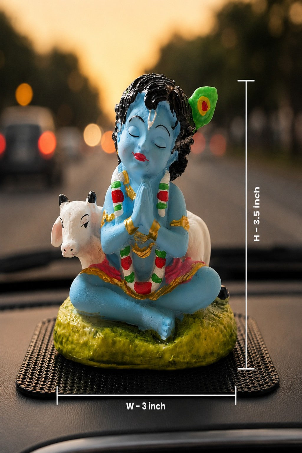 Bal Krishna car dashboard