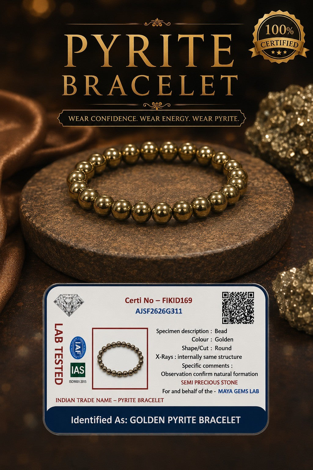 Pyrite Royal Bracelet