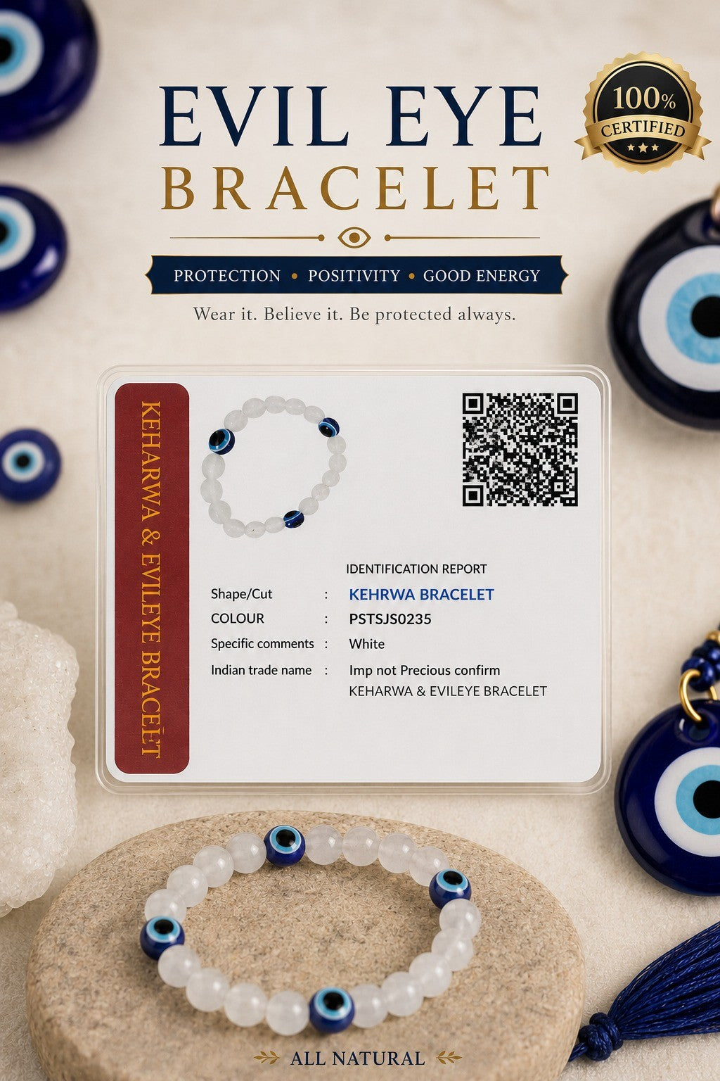 Evil Eye Certified Bracelet